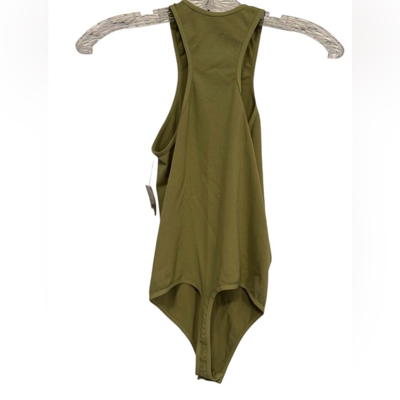 NWT Free People Intimately army Green Stretch High Neck Bodysuit XS/small - Picture 2 of 5